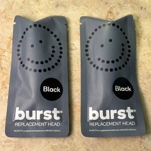 Burst Toothbrush‎ Replacement Heads 2 Pack Black Charcoal Sonic Refills